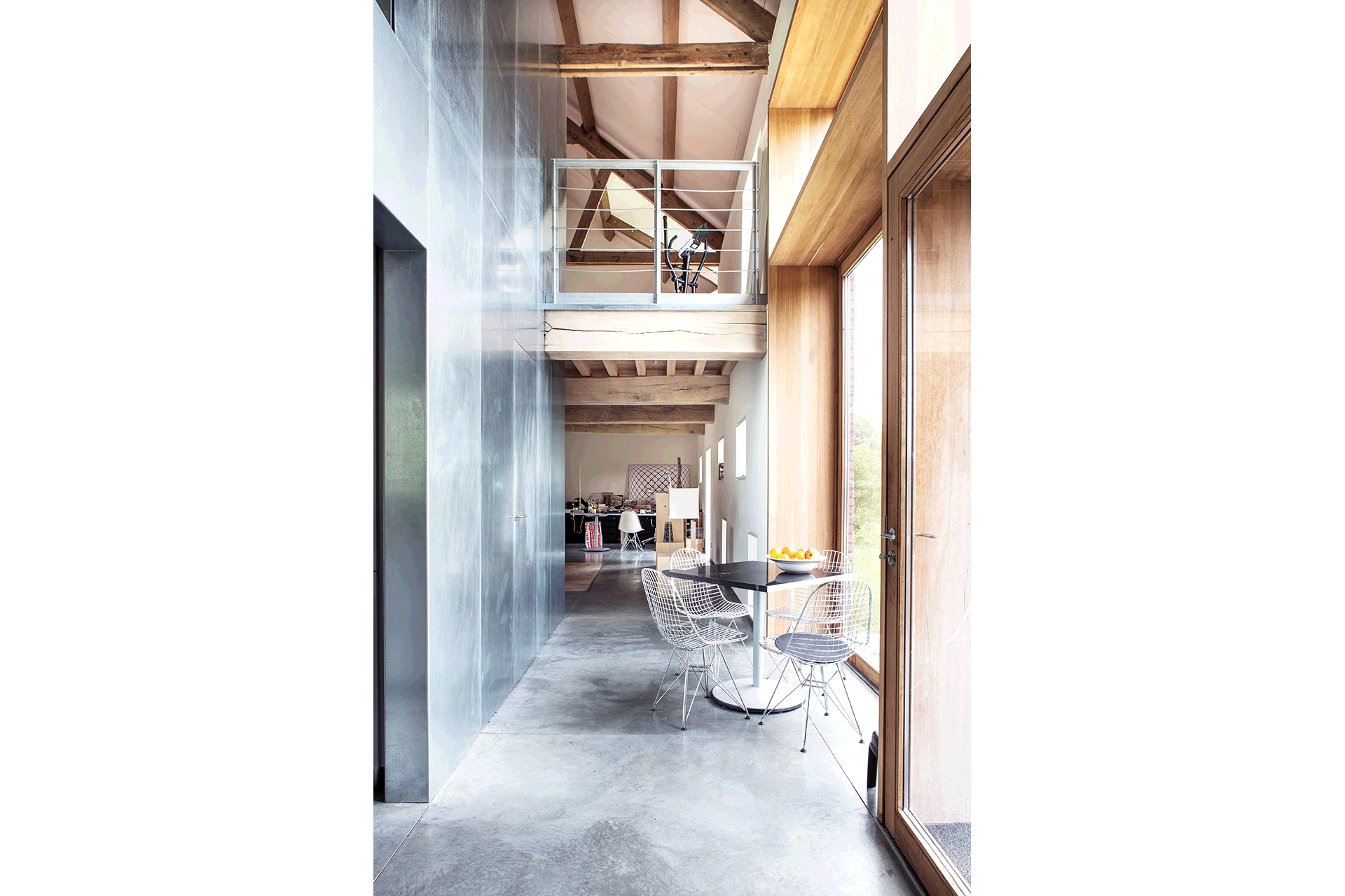 uitzicht woonhuis bouwen huis nieuw hout beton boerderij staal modern